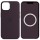 Чехол Silicone case (AAA) with Magsafe and Animation для Apple iPhone 14 (6.1") Фиолетовый / Elderberry