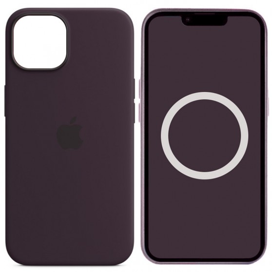 Чехол Silicone case (AAA) with Magsafe and Animation для Apple iPhone 14 (6.1") Фиолетовый / Elderberry