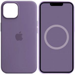 Чехол Silicone case (AAA) with Magsafe and Animation для Apple iPhone 14 (6.1") Фиолетовый / Iris