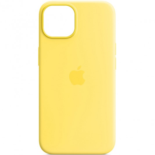 Чехол Silicone case (AAA) with Magsafe and Animation для Apple iPhone 14 (6.1") Желтый / Canary Yellow - изображение 1