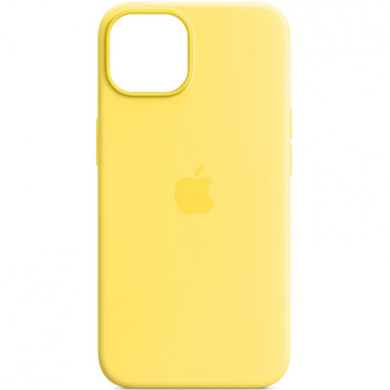 Чохол Silicone case (AAA) full with Magsafe and Animation для Apple iPhone 14 (6.1"), Жовтий / Canary Yellow