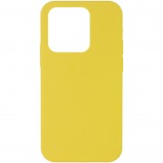 Чехол Silicone Case Full Protective (AA) NO LOGO для Apple iPhone 14 Pro Max (6.7") Желтый / Yellow