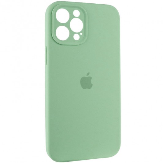 Чохол Silicone Case Full Camera Protective (AA) для Apple iPhone 12 Pro Max (6.7") Зелений / Pistachio - зображення 1 