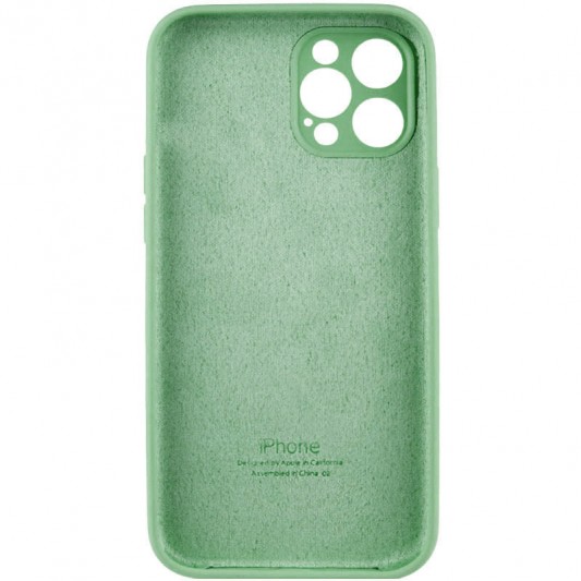Чохол Silicone Case Full Camera Protective (AA) для Apple iPhone 12 Pro Max (6.7") Зелений / Pistachio - зображення 3 