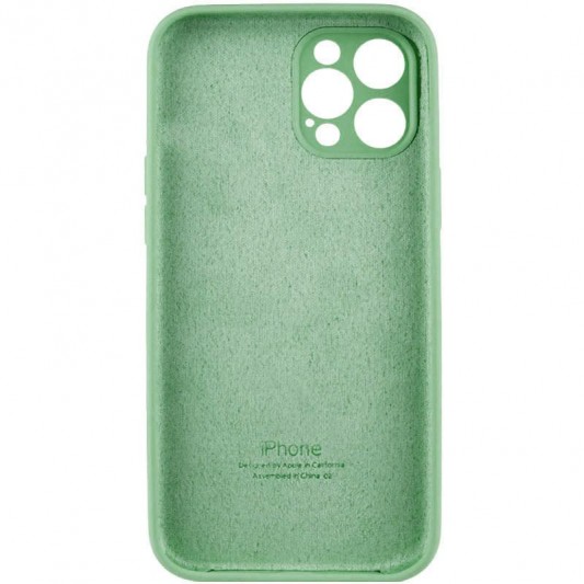 Чохол Silicone Case Full Camera Protective (AA) для Apple iPhone 12 Pro Max (6.7") Зелений / Pistachio - зображення 3 