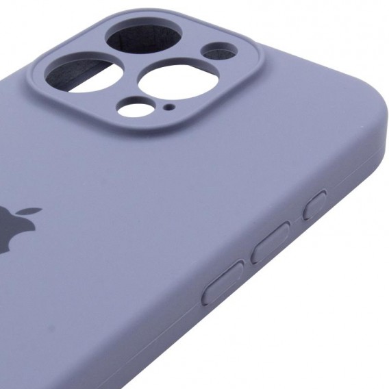 Чехол Silicone Case Full Camera Protective (AA) для Apple iPhone 13 Pro (6.1 дюйма) Серый / Lavender Gray