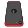 Пластикова накладка GKK LikGus 360 градусів (opp) з лого для Apple iPhone SE (2020), Чорний / Червоний