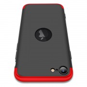 Пластиковая накладка GKK LikGus 360 градусов (opp) с лого для Apple iPhone SE (2020), Черный / Красный