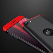 Пластиковая накладка GKK LikGus 360 градусов (opp) с лого для Apple iPhone SE (2020), Черный / Красный