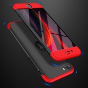 Пластиковая накладка GKK LikGus 360 градусов (opp) с лого для Apple iPhone SE (2020), Черный / Красный