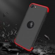 Пластиковая накладка GKK LikGus 360 градусов (opp) с лого для Apple iPhone SE (2020), Черный / Красный