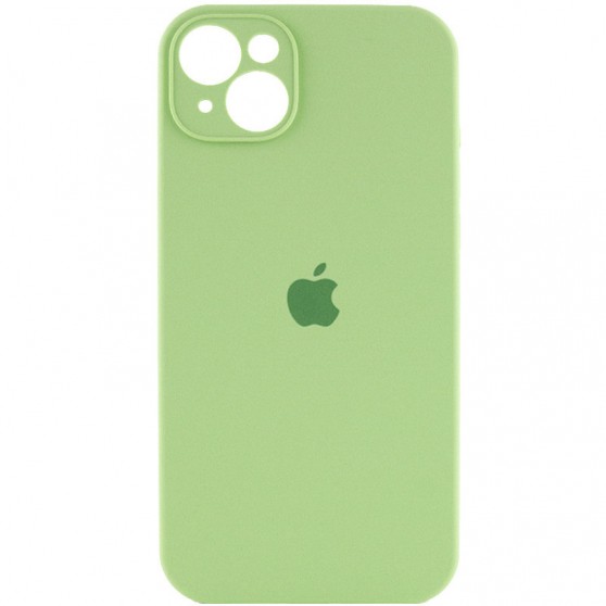 Чехол Silicone Case Full Camera Protective (AA) для Apple iPhone 14 (6.1") Зеленый / Pistachio