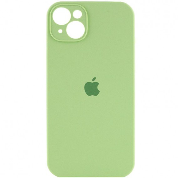 Чохол Silicone Case Full Camera Protective (AA) для Apple iPhone 14 (6.1"), Зелений / Pistachio