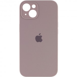 Чохол Silicone Case Full Camera Protective (AA) для Apple iPhone 14 (6.1") Сірий / Lavender / PVH
