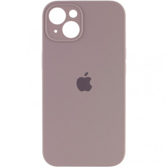 Чехол Silicone Case Full Camera Protective (AA) для Apple iPhone 14 (6.1") Серый / Lavender / PVH