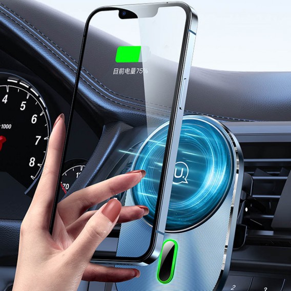 Автодержатель с БЗУ Usams US-CD170 15W Air Vent, Grey