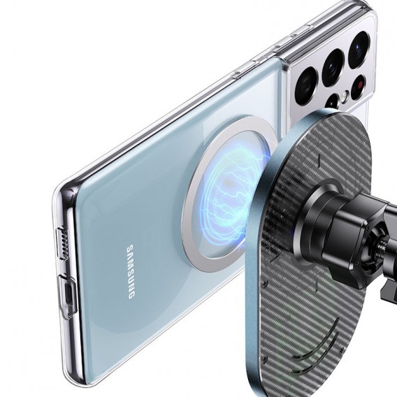 Автодержатель с БЗУ Usams US-CD170 15W Air Vent, Grey