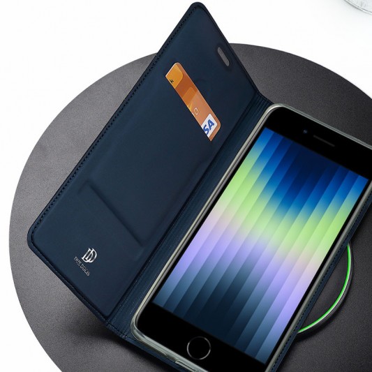 Чехол-книжка Dux Ducis с карманом для визиток для Apple iPhone 7 / 8 / SE (2020) (4.7") Синий - изображение 3