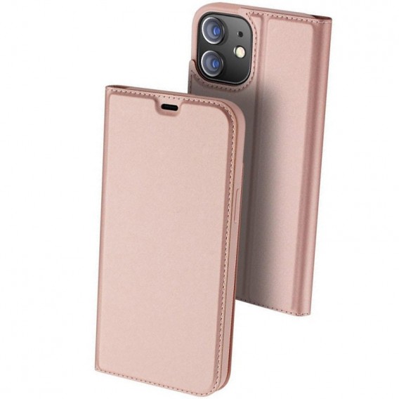 Чохол-книжка Dux Ducis з кишенею для візиток для Apple iPhone 11 (6.1"), Rose Gold