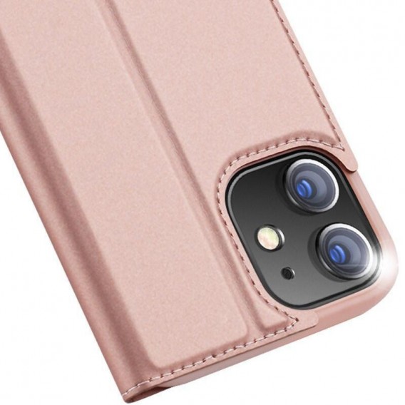Чохол-книжка Dux Ducis з кишенею для візиток для Apple iPhone 11 (6.1"), Rose Gold