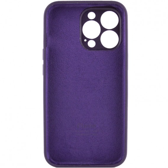 Чохол Silicone Case Full Camera Protective (AA) для Apple iPhone 15 Pro (6.1"), Фіолетовий / Elderberry / PVH