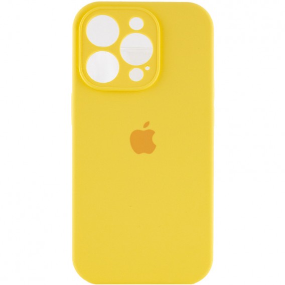 Чохол Silicone Case Full Camera Protective (AA) Apple iPhone 15 Pro (6.1"), Жовтий / Yellow / PVH