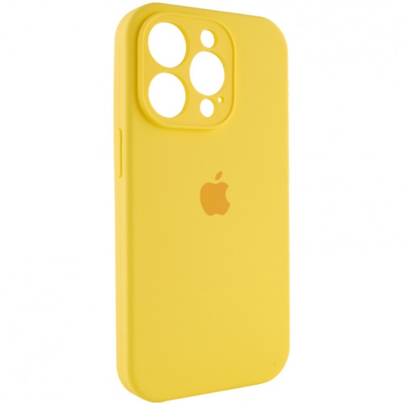 Чохол Silicone Case Full Camera Protective (AA) Apple iPhone 15 Pro (6.1"), Жовтий / Yellow / PVH