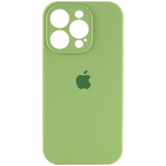 Чохол Silicone Case Full Camera Protective (AA) для Apple iPhone 15 Pro Max (6.7"), М'ятний / Mint / PVH