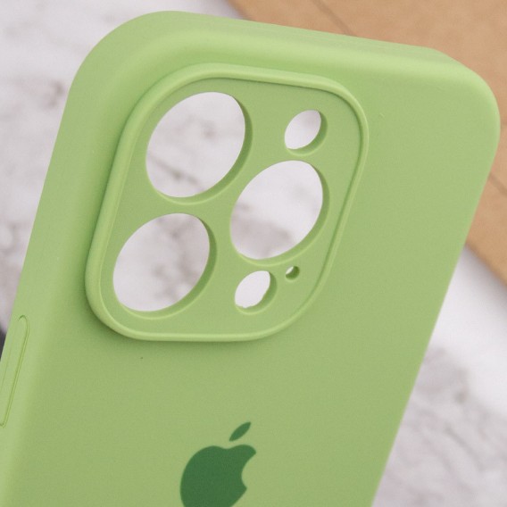 Чохол Silicone Case Full Camera Protective (AA) для Apple iPhone 15 Pro Max (6.7"), М'ятний / Mint / PVH