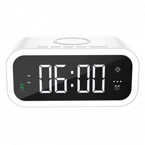 Бездротова зарядка WIWU Wi-W015 2 in 1 Time Wireless Charger, White