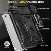 Ударопрочный чехол Camshield Army Ring для Apple iPhone 7 / 8 / SE (2020) (4.7"), Черный / Black