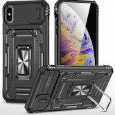 Ударопрочный чехол Camshield Army Ring для Apple iPhone X / XS (5.8 дюйма) Черный / Black
