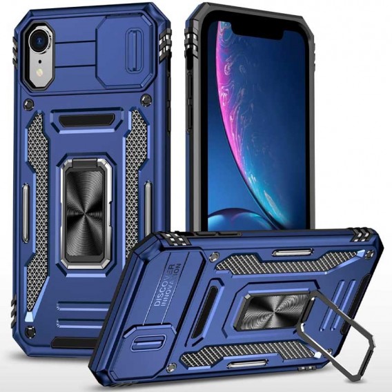Ударопрочный чехол Camshield Army Ring для Apple iPhone XR (6.1"), Синий / Navy