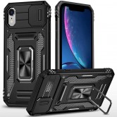 Ударопрочный чехол Camshield Army Ring для Apple iPhone XR (6.1) Черный / Black