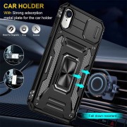 Ударопрочный чехол Camshield Army Ring для Apple iPhone XR (6.1"), Черный / Black