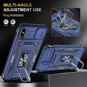 Удароміцний чохол Camshield Army Ring для Apple iPhone XS Max (6.5"), Синій / Navy