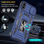 Удароміцний чохол Camshield Army Ring для Apple iPhone XS Max (6.5"), Синій / Navy