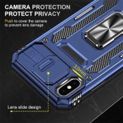 Удароміцний чохол Camshield Army Ring для Apple iPhone XS Max (6.5"), Синій / Navy