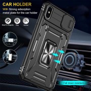 Ударопрочный чехол Camshield Army Ring для Apple iPhone XS Max (6.5"), Черный / Black