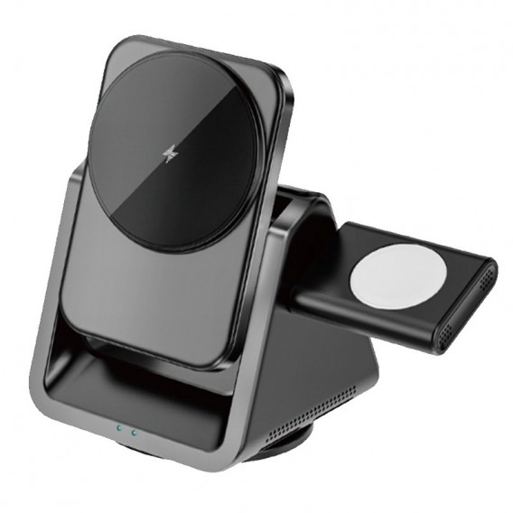 Бездротова зарядка WIWU Wi-W018 3 in 1 Wireless Charger, Grey