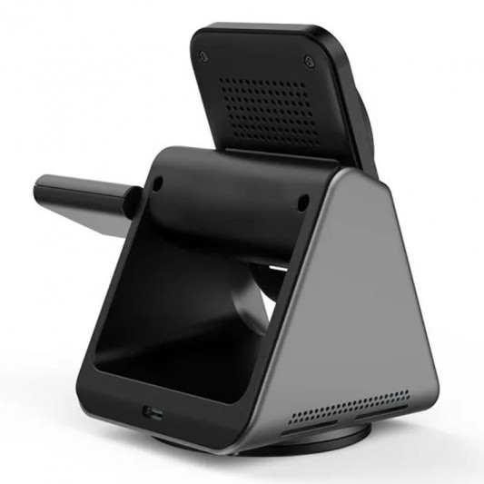 БЗП WIWU Wi-W018 3 in 1 wireless charger Grey - зображення 2 