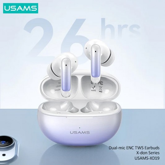 Беспроводные TWS наушники Usams-XD19 X-don Series ENC BT 5.3 Gradient Blue - изображение 1