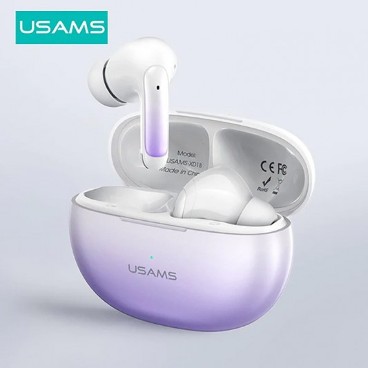 Беспроводные TWS наушники Usams-XD19 X-don Series ENC BT 5.3 Gradient Purple - изображение 3