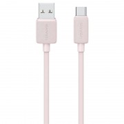 Дата кабель USAMS US-SJ688 USB to Type-C 3A KY Series (1m) Pink