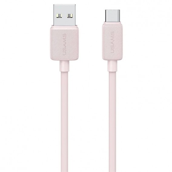 Дата кабель USAMS US-SJ688 USB Type-C 3A KY Series (1m), Рожевий