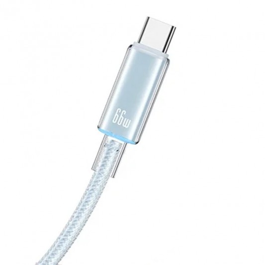 Дата кабель USAMS US-SJ659 Type-C to Lightning PD Cloud Series (1.2m) Blue - изображение 1