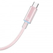 Дата кабель USAMS US-SJ659 Type-C to Lightning PD Cloud Series (1.2m), Рожевий