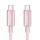 Дата кабель USAMS US-SJ660 Type-C to Type-C PD100W Cloud Series (1.2m) Pink