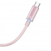 Дата кабель USAMS US-SJ660 Type-C to Type-C PD100W Cloud Series (1.2m), Pink