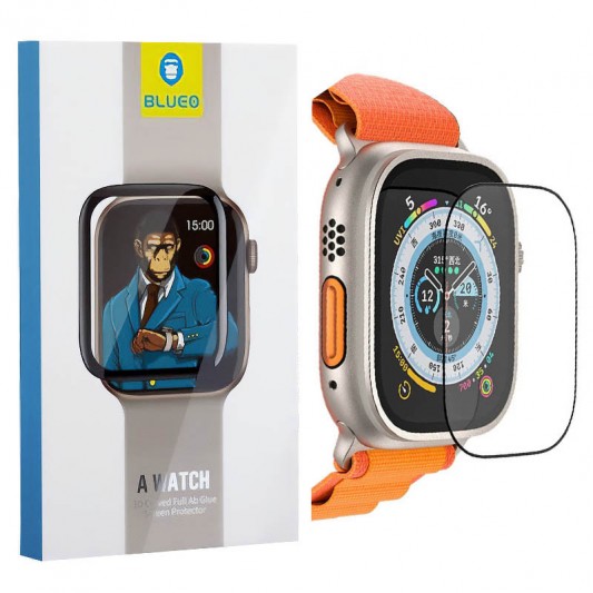 Защитное 2.5D стекло Blueo Corning Gorilla Glass для Apple Watch Ultra / Ultra 2 49mm Черный